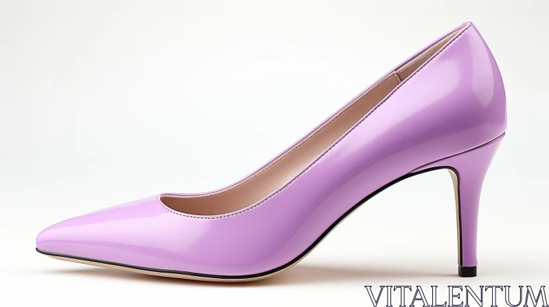 AI ART Elegant Purple High Heel Shoe - Fashion Statement