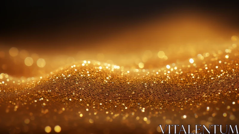 Luxurious Gold Fabric Close-Up AI Image
