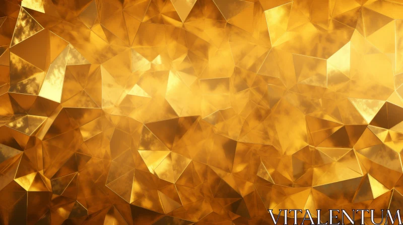 Golden Geometric Abstract Background AI Image