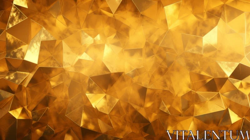 AI ART Golden Geometric Abstract Background