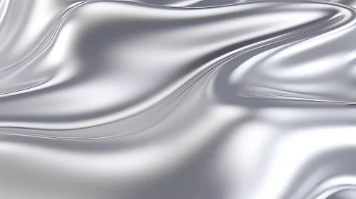 Silver Liquid Abstract 3D Rendering
