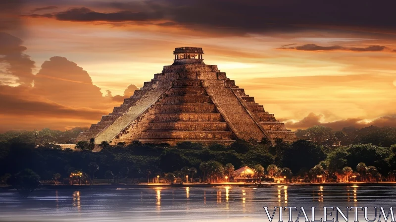 AI ART Chichen Itza Mayan City - Architectural Marvel in Mexico