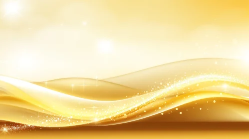 Golden Gradient Wave Pattern Background