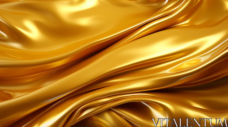 Luxurious Gold Fabric Texture - 3D Rendering AI Image