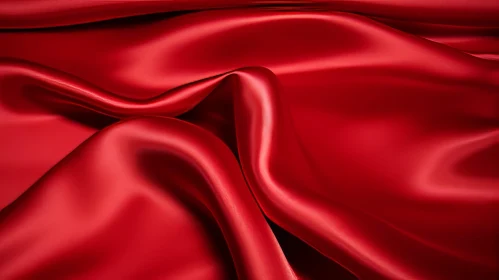 Elegant Red Silk Fabric with Luxurious Appearance