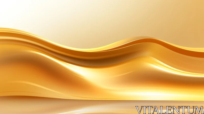 Golden Liquid Flow | Abstract 3D Rendering AI Image