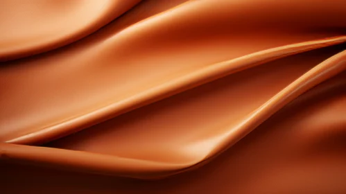 Orange Silk Fabric Close-Up