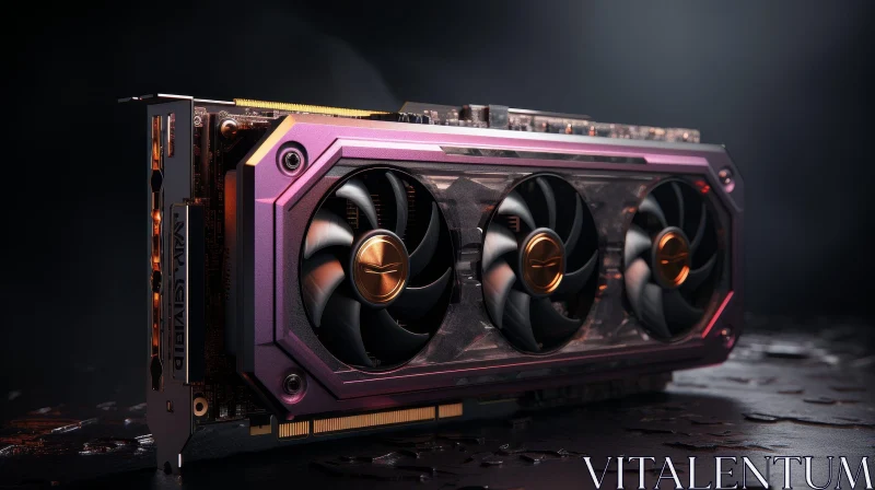 Sleek Graphics Card with Cooling Fans - Modern Design AI Image