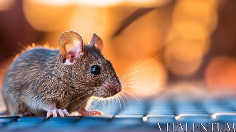 Close-up Brown Rat Whiskers Ears AI Image