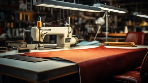 Professional Sewing Machine in Workshop