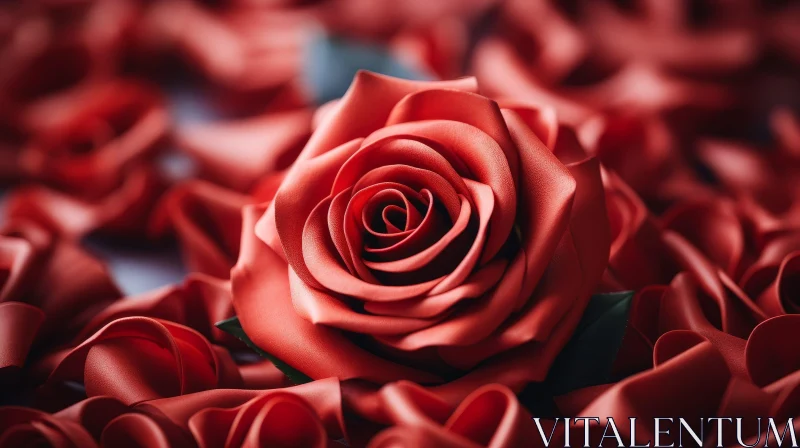 AI ART Captivating Red Rose Bloom - Stunning Floral Photography