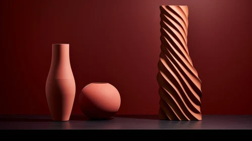 Ceramic Vases Still Life Composition
