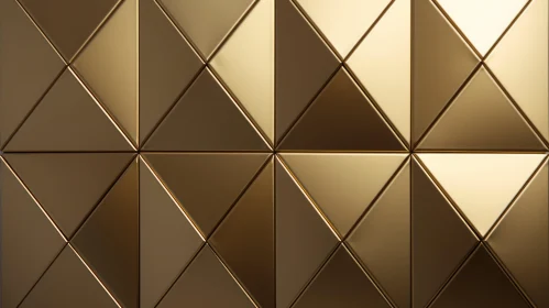 Gold Geometric Metal Surface | 3D Rendering