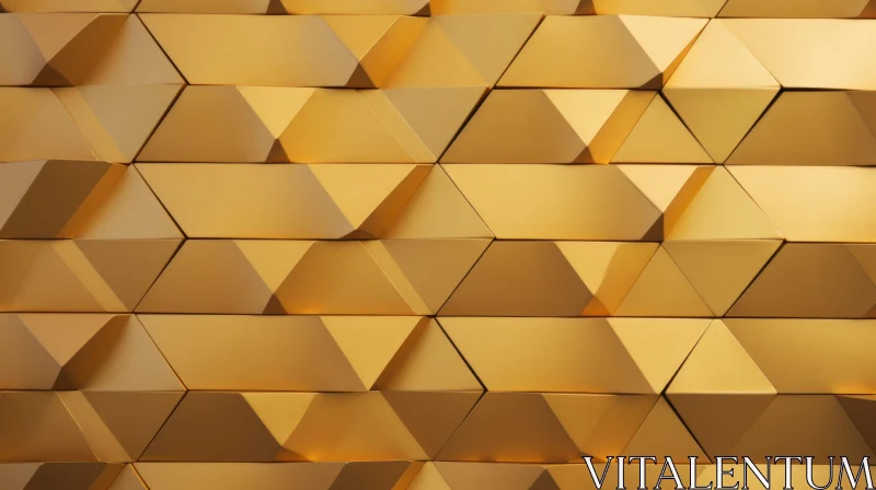 Golden Geometric Pattern - 3D Render for Luxury Designs AI Image
