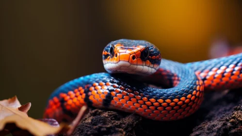 Red-Headed Snake Close-Up