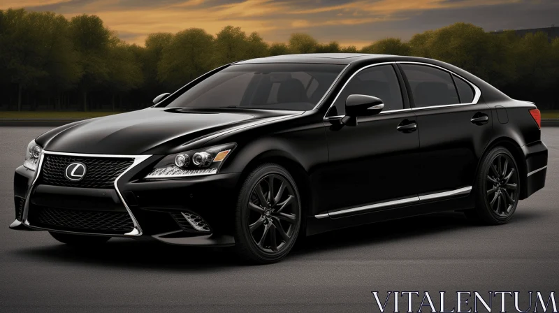 Black Lexus LS: A Meticulously Detailed Masterpiece AI Image