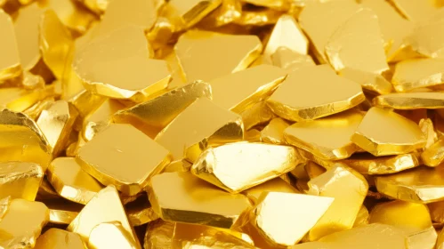 Glinting Gold Nuggets on Dark Background
