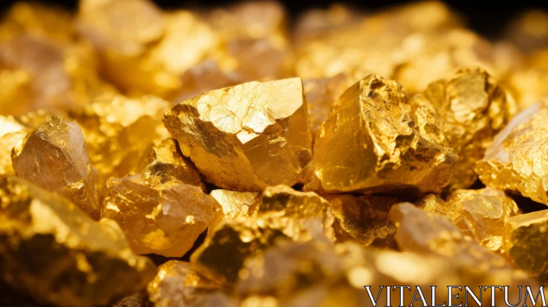AI ART Luxurious Gold Nugget Close-Up