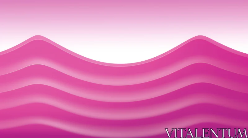 AI ART Pink Gradient Background with Glossy Waves