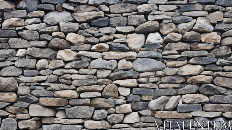 Rustic Stone Wall - Intricate Dry Stone Masonry AI Image