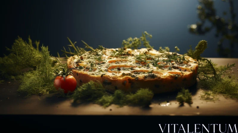 Savory Quiche Photography: Homemade Delight on Wooden Table