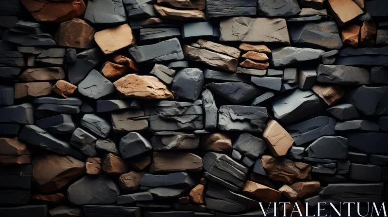 Stone Wall Construction - Textured Masonry Art AI Image
