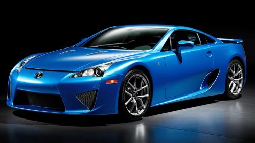 Stunning Blue Lexus LC 430 Wallpaper - Bold and Graceful Car Art