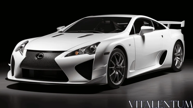 White Sports Car Image - Lexus LCF LCFL - Bold and Striking AI Image