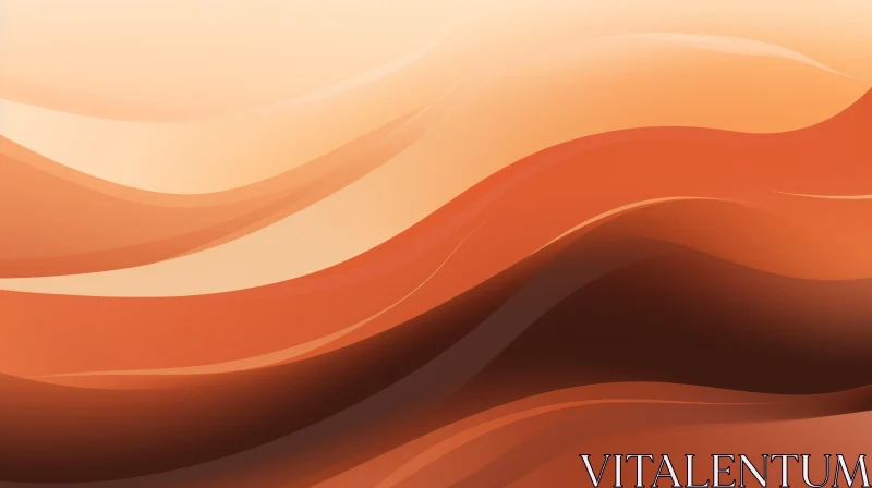 Brown and Orange Abstract Wavy Background AI Image