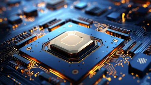 Computer Processor Close-up - Technology Image