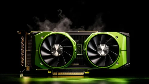 Green and Black Graphics Card - Detailed Shot
