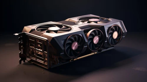 Modern Graphics Card with Three Cooling Fans
