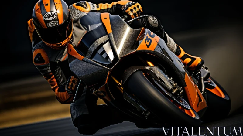 Powerful Motorcycle Racing Image AI Image