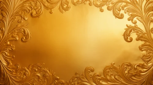 Golden Floral Pattern Background
