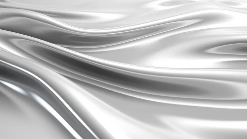 White Silk Cloth Wave Pattern 3D Rendering
