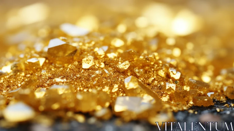Intricate Gold Nuggets: Close-up Treasure AI Image