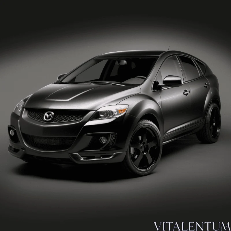 Captivating Monochromatic Artwork: Black 2011 Mazda CX5 SUV by Mazda Autoworks AI Image