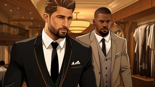 Elegant Men in Suits Portrait