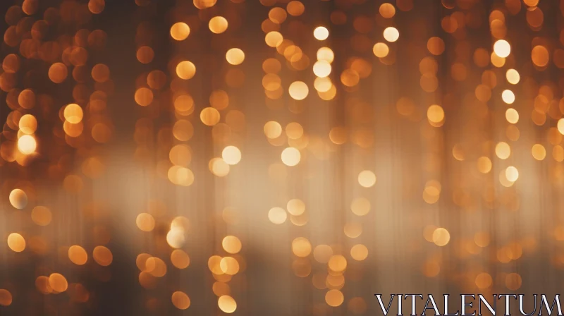 Enchanting Blurred Golden Lights Abstract Background AI Image