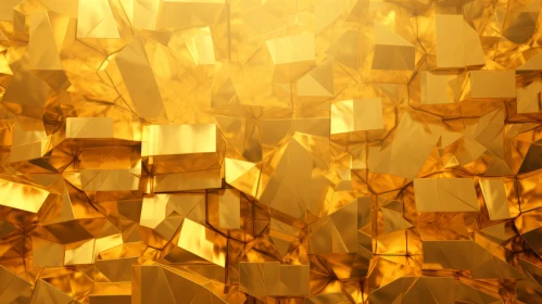 Luxurious Golden Surface - 3D Rendering