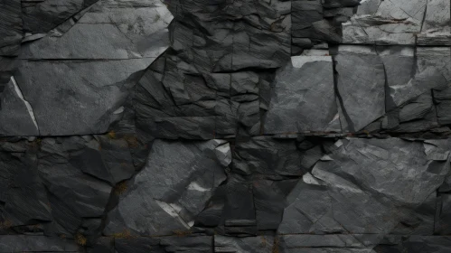 Dark Grey Rock Texture - Rugged and Layered
