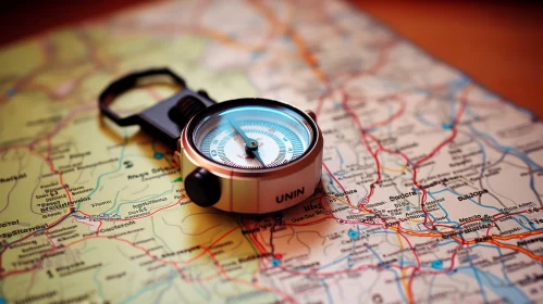 Detailed World Map Compass Adventure