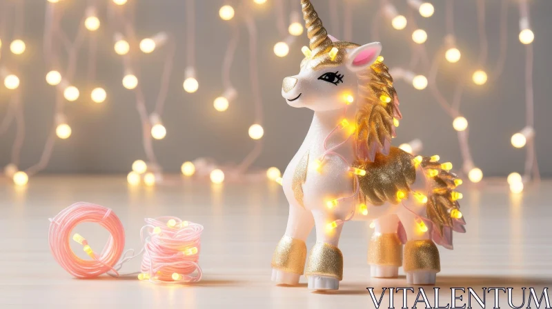 AI ART Enchanting Toy Unicorn with LED Lights