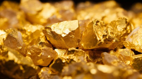 Luxurious Gold Nugget Close-Up