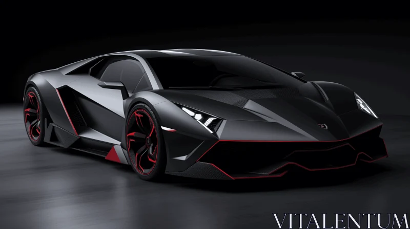 Captivating Black and Red Design: The New Lamborghini AI Image