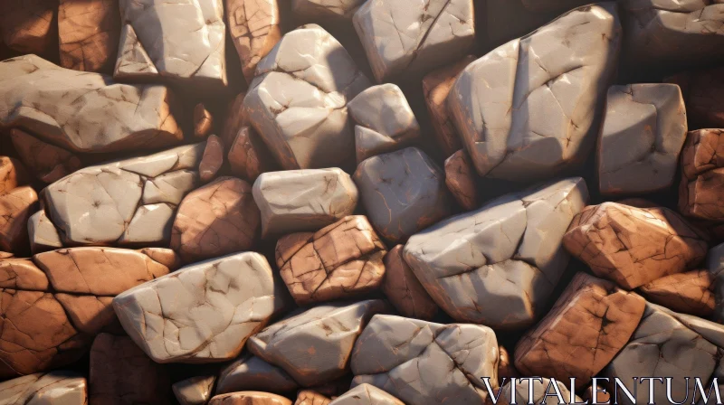 AI ART Detailed Rock Wall Texture Close-Up