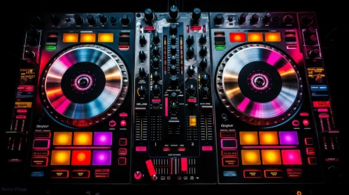 DJ Controller with Colorful Illumination