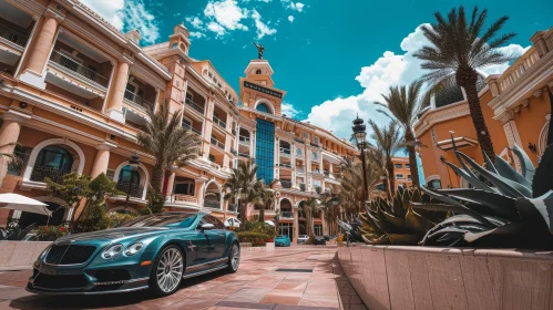 Luxury Blue Bentley Continental GT at Wynn Las Vegas