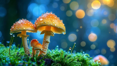 Enchanting Mushroom Close-up in Forest