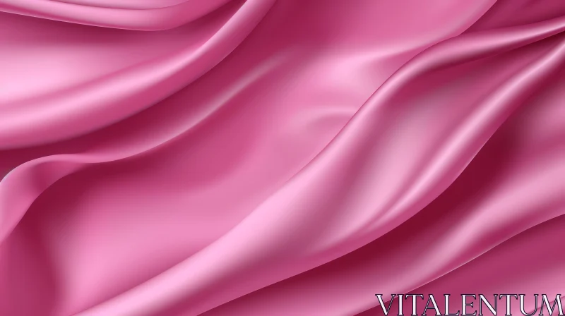 AI ART Luxurious Pink Silk Fabric Close-Up